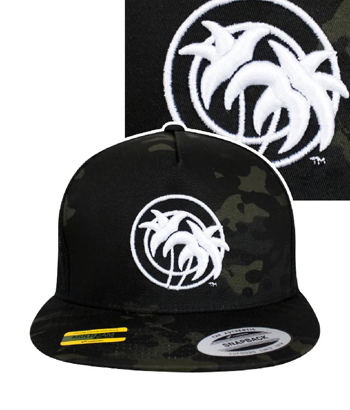 Rainproof Fishing Hats"Just Palm" Multicamo Trucker Hat