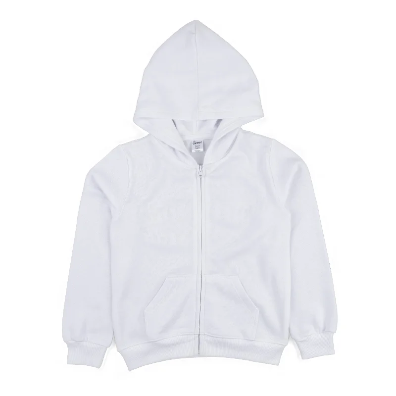 Men's Sweaters with Ribbed WaistbandsKids Zipper Sweat Hoodie Neutral Solid Color