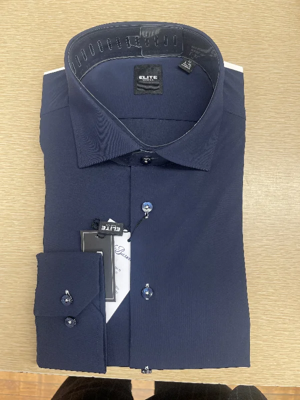 Men's Patterned Dress Casual Shirts for Smart-Casual EventsSerica Elite Non-Iron Dress Shirt - E - 2467066 18 Blue