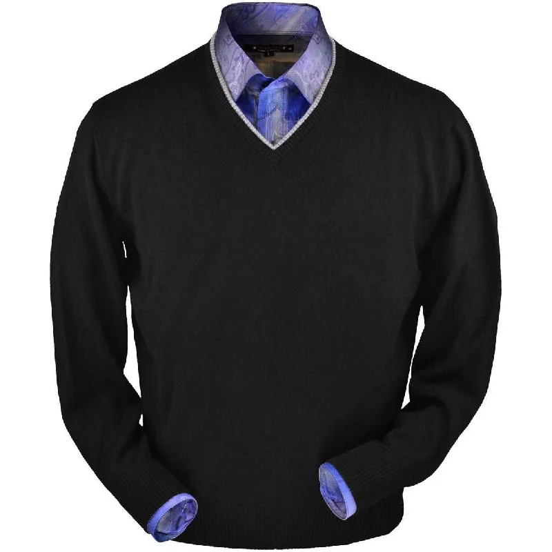 Casual Men's Pullover SweatersRoyal Alpaca V-Neck Sweater in Black by Peru Unlimited Casual Men's Pullover SweatersRoyal Alpaca V-Neck Sweater in Black by Peru Unlimited
