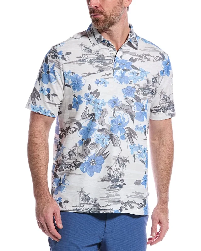 Men's Shirts with Asymmetrical HemlinesTommy Bahama Waikiki Waves Polo Shirt