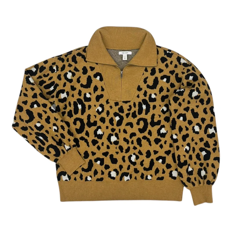 Men's Hoodies with Military InfluenceSweatshirt Collar By Nine West In Animal Print, Size:M Men's Hoodies with Military InfluenceSweatshirt Collar By Nine West In Animal Print, Size:M