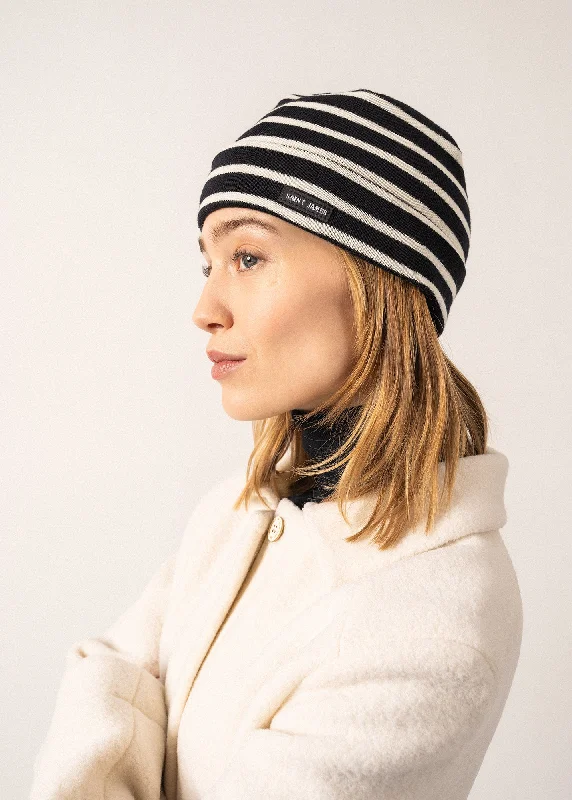 Lightweight Bucket HatsMarée Sailor Beanie - in soft wool (NAVY/ECUME)