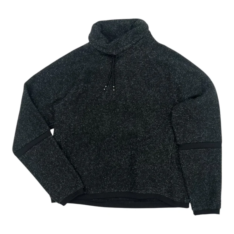 Warm Men's Thermal HoodiesAthletic Sweatshirt Collar By Nike In Black, Size:M