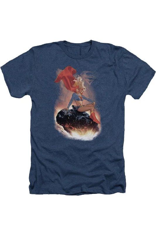 Men's Shirts with Asymmetrical HemlinesSuperman Ride It Out Adult Heather Tee / T-Shirt Men's Shirts with Asymmetrical HemlinesSuperman Ride It Out Adult Heather Tee / T-Shirt