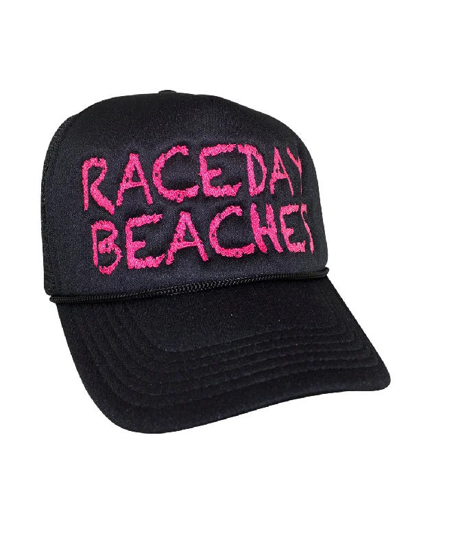 Lightweight Bucket Hats"Raceday Beaches" Foam Trucker Baseball Cap