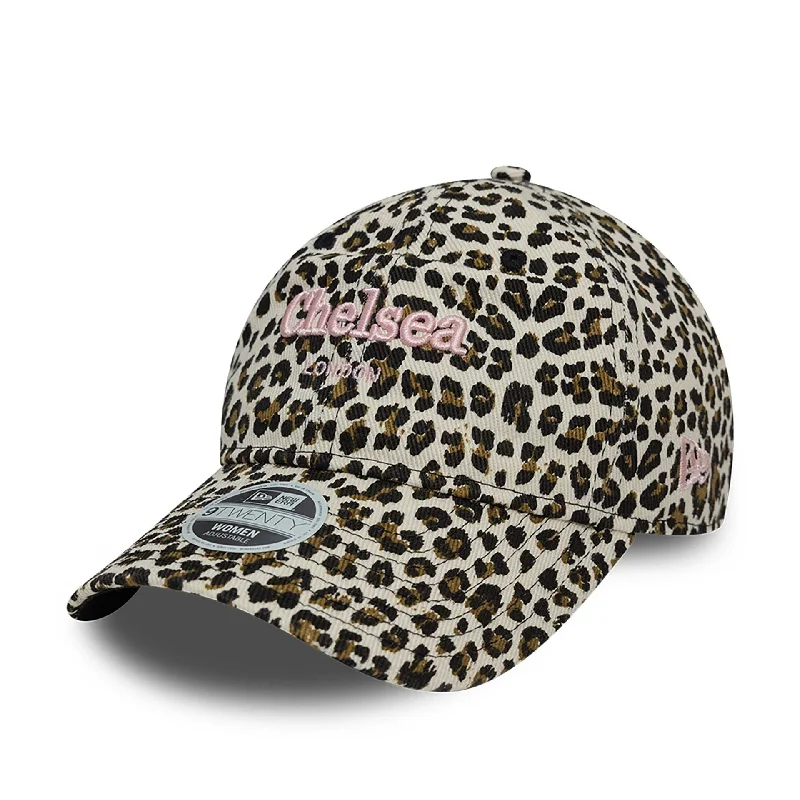Summer Straw HatsNew Era Womens Chelsea London Leopard All Over Print 9TWENTY Adjustable Cap