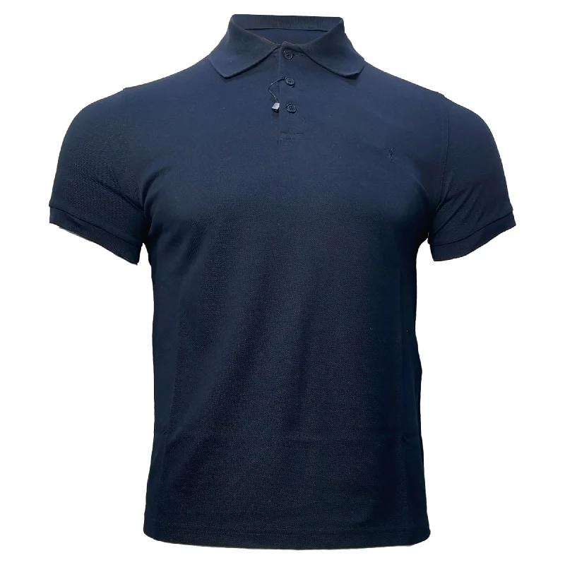 Men's Flowy Shirts for a Relaxed LookSaint Laurent Cassandre Embroidered-Logo Polo Shirt in Navy Blue Cotton Men's Flowy Shirts for a Relaxed LookSaint Laurent Cassandre Embroidered-Logo Polo Shirt in Navy Blue Cotton