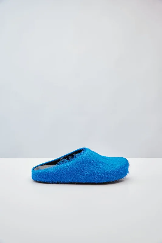 Men's Coats with Tactical FeaturesMarni Calf Hair Slippers in Blue