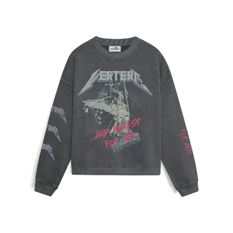 Men's Sweaters with Herringbone PatternsJUSTICE SWEATER - WASHED BLACK