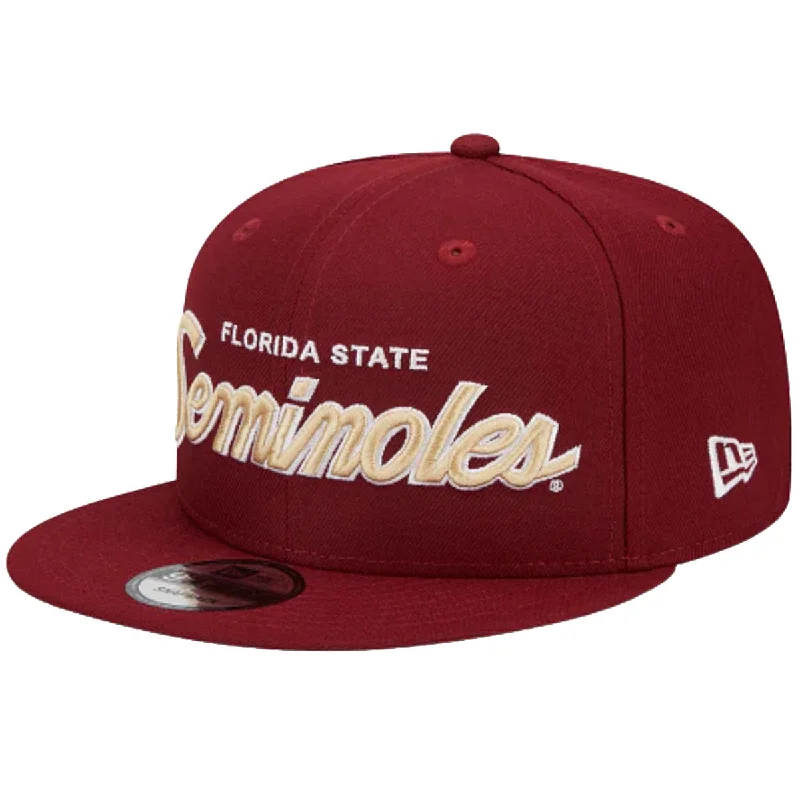 Wide-Brimmed Beach HatsNew Era Florida State Seminoles Adjustable Flat Bill Snapback Cap - Garnet Wide-Brimmed Beach HatsNew Era Florida State Seminoles Adjustable Flat Bill Snapback Cap - Garnet