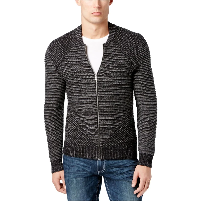 Men's Sweaters with Skinny FitsI-N-C Mens Variable Striped Cardigan Sweater