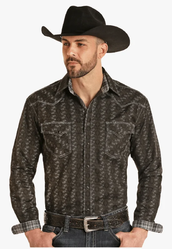 Men's Solid-Color Button-Down Shirts for VersatilityPanhandle Mens Snap Long Sleeve Shirt Men's Solid-Color Button-Down Shirts for VersatilityPanhandle Mens Snap Long Sleeve Shirt