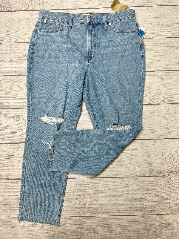 Cool Distressed Men's JeansJeans Designer By Madewell In Blue, Size: 14