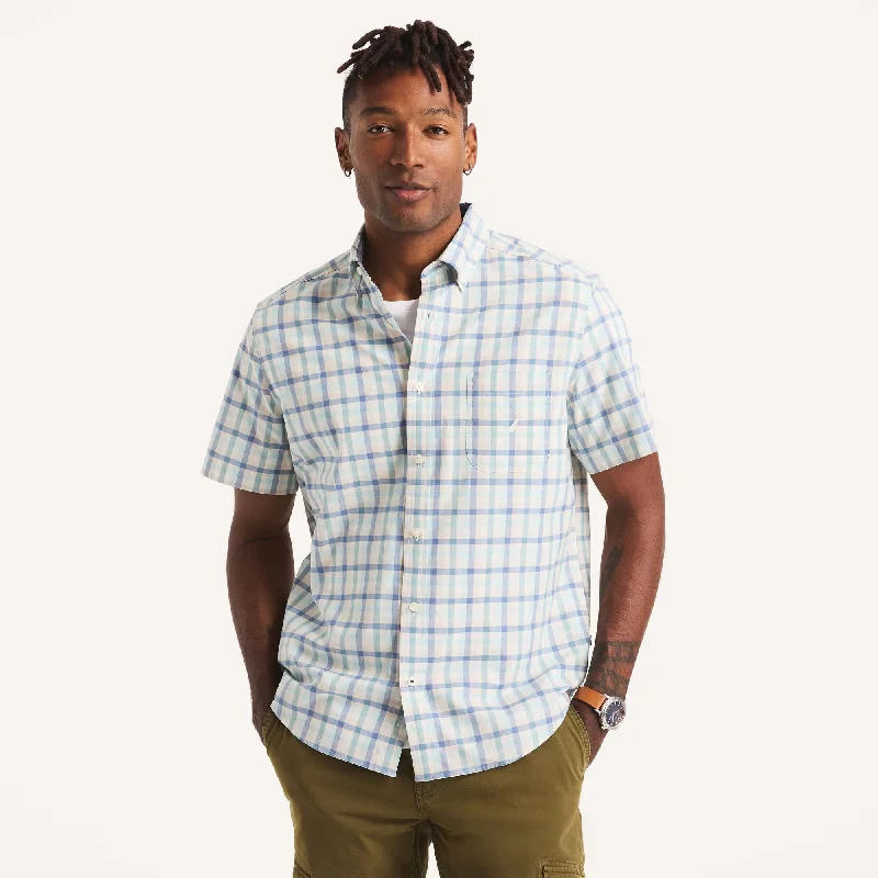 Stylish Men's Graphic T-ShirtsNautica Mens Plaid Short-Sleeve Shirt