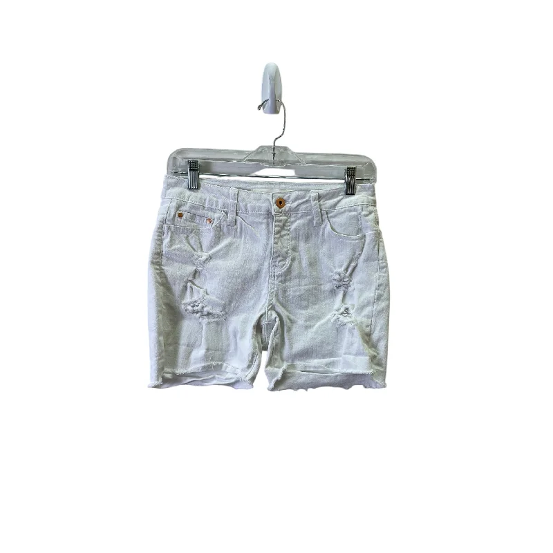 Men's Water-Resistant Swim ShortsShorts By Claire In White, Size:4