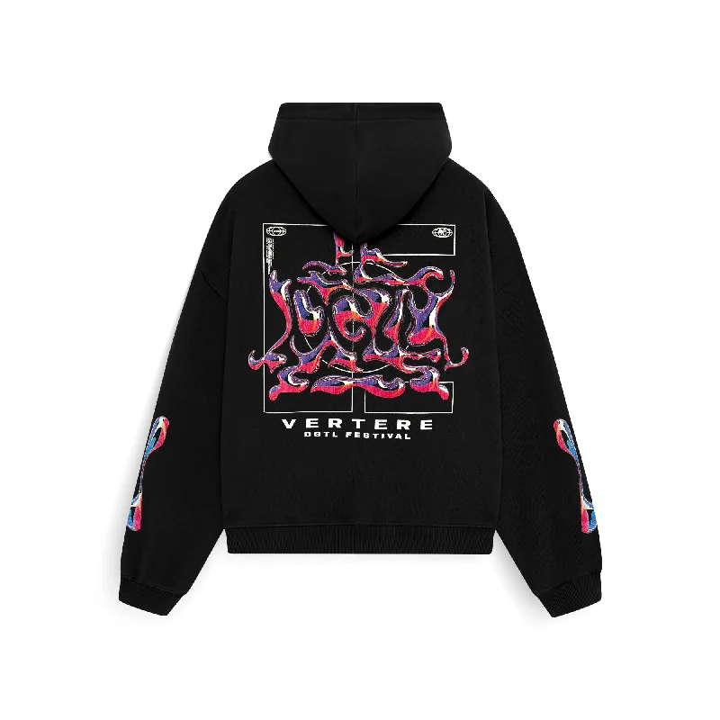 Striped Men's SweatersDGTL x VERTERE ADE HOODIE - BLACK