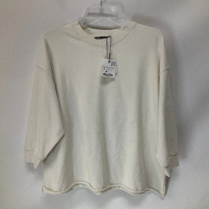 Men's Hoodies for Winter SportsSweatshirt Crewneck By Zara In White, Size: S