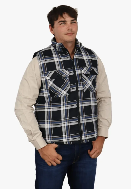Casual Men's Bomber JacketsRitemate Quilted Flannelette Vest