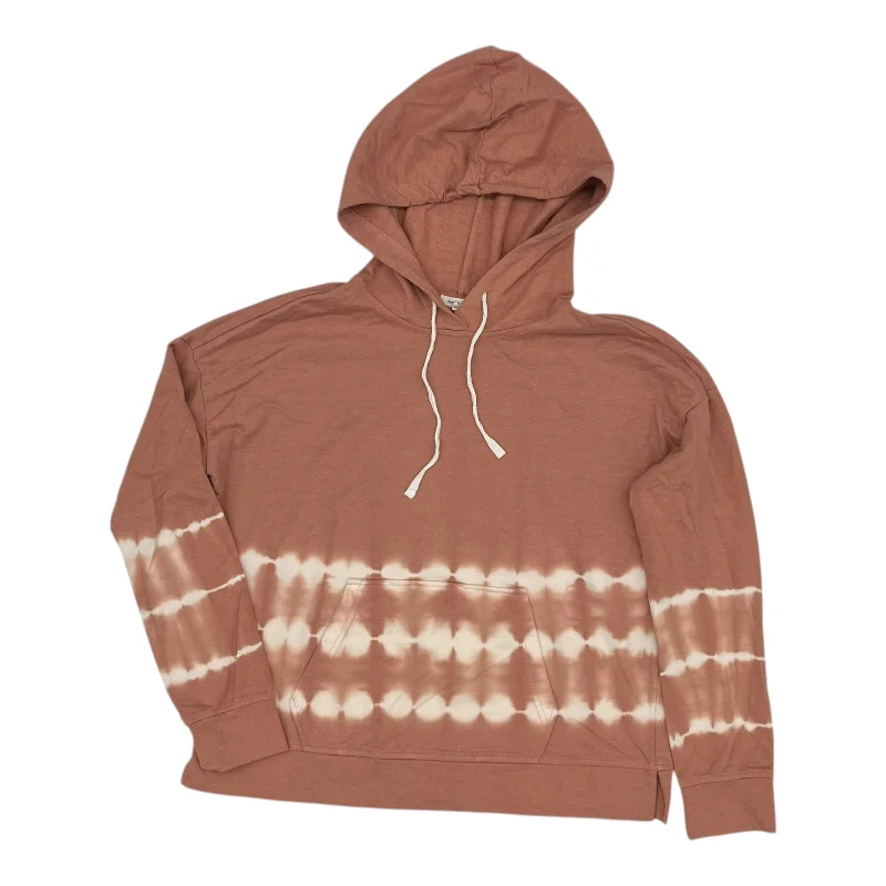 Men's Hoodies with ThumbholesSweatshirt Hoodie By Beachlunchlounge In Peach, Size:S Men's Hoodies with ThumbholesSweatshirt Hoodie By Beachlunchlounge In Peach, Size:S