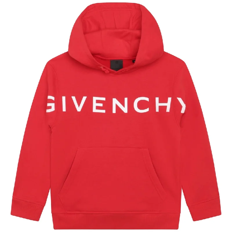 Men's Sweaters with Shawl CollarsRed Logo Hoodie