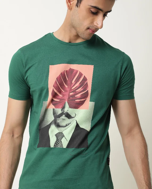 Men's Shirts with Hidden ButtonsRare Rabbit Men's Monclear 2 Green Crew Neck Abstract Graphic Print Half Sleeves Slim Fit T-Shirt Men's Shirts with Hidden ButtonsRare Rabbit Men's Monclear 2 Green Crew Neck Abstract Graphic Print Half Sleeves Slim Fit T-Shirt