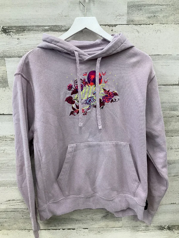 Men's Hoodies with Reinforced CuffsSweatshirt Hoodie By Nike In Purple, Size: M