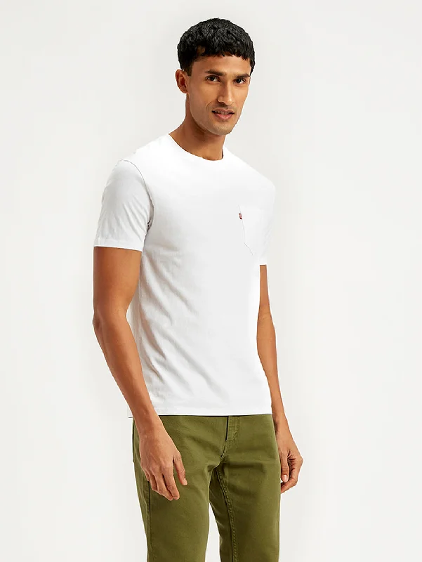 Men's Shirts with Patchwork PatternsMen's Solid Slim Fit T-Shirt