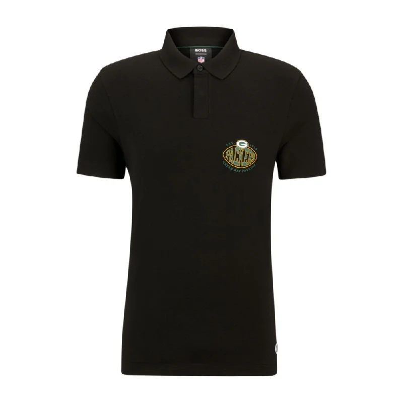 Men's Shirts with Contrast StitchingBOSS x NFL cotton-piqu polo shirt with collaborative branding Men's Shirts with Contrast StitchingBOSS x NFL cotton-piqu polo shirt with collaborative branding
