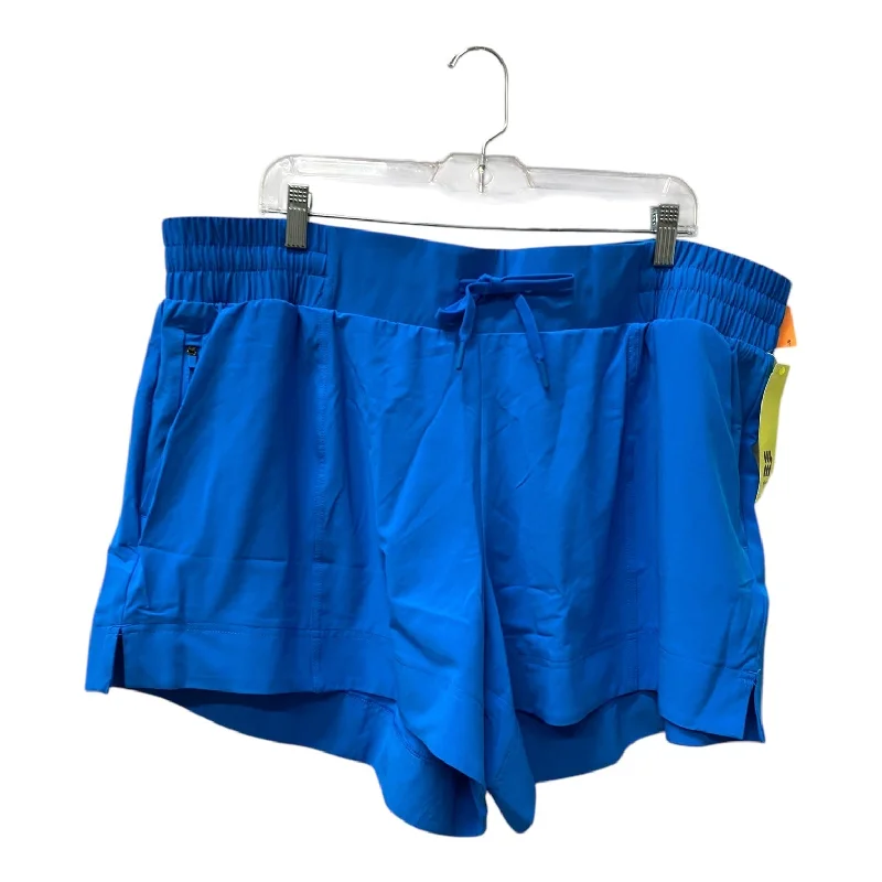 Patterned Men's Bermuda Casual ShortsShorts By All In Motion In Blue, Size:1X