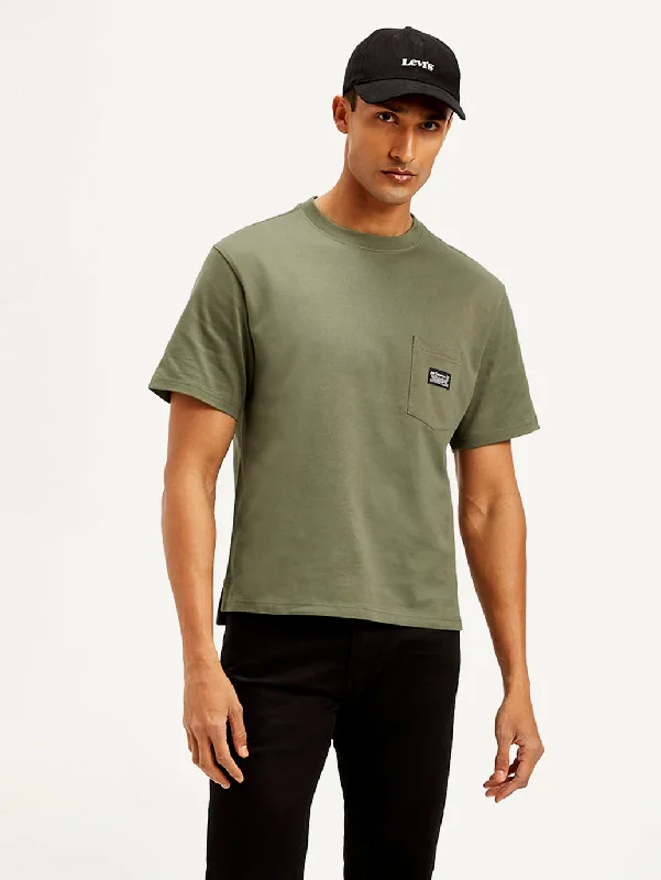 Men's Tailored Shirts for a Professional AppearanceMen's Solid Crew Neck T-Shirt