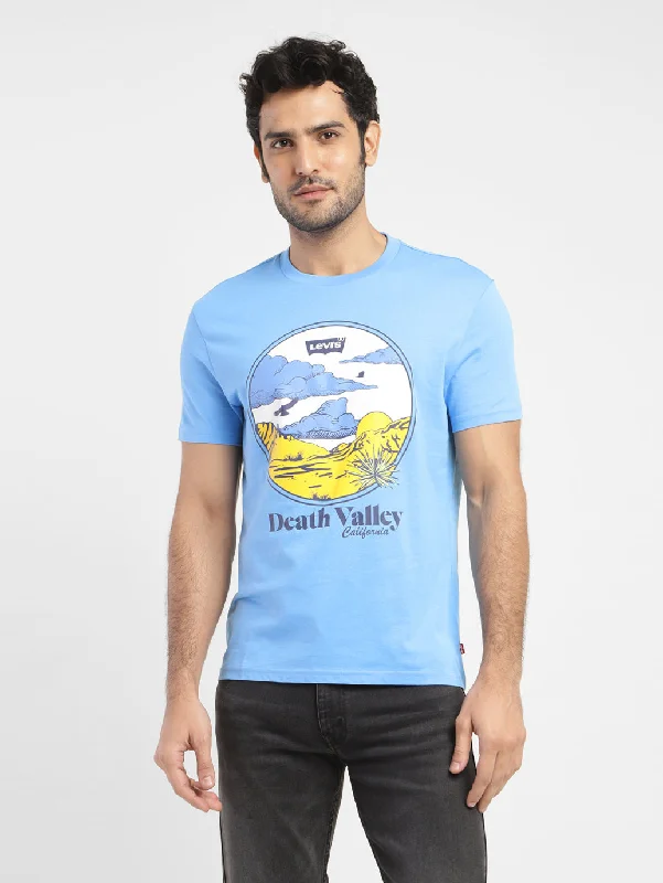 Durable Men's Work ShirtsMen's Graphic Print Slim Fit T-shirt