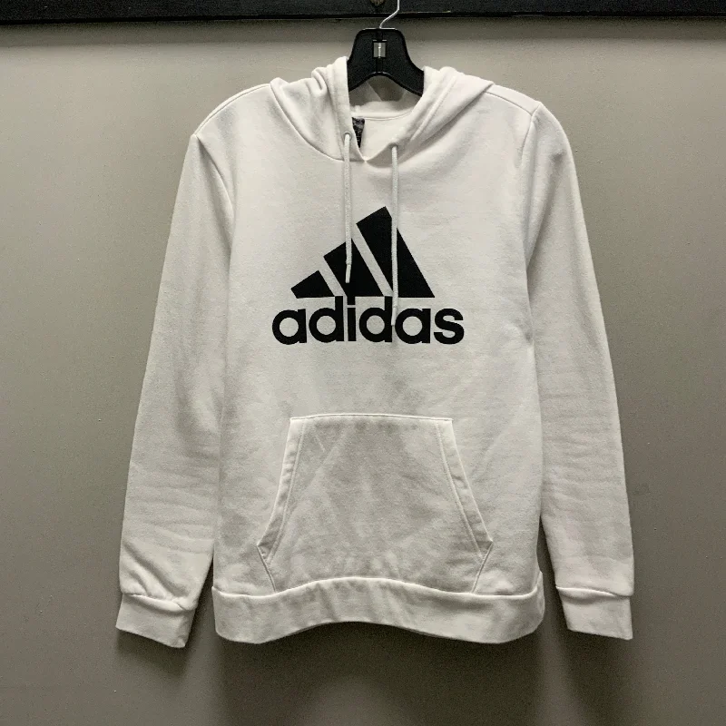 Men's Hoodies with Contrast StitchingAthletic Sweatshirt Hoodie By Adidas In White, Size: L Men's Hoodies with Contrast StitchingAthletic Sweatshirt Hoodie By Adidas In White, Size: L