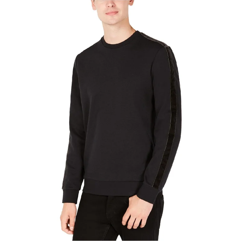 Men's Sweaters with Patchwork DesignsCalvin Klein Mens Velvet Stripe Sleeve Pullover Sweater Men's Sweaters with Patchwork DesignsCalvin Klein Mens Velvet Stripe Sleeve Pullover Sweater