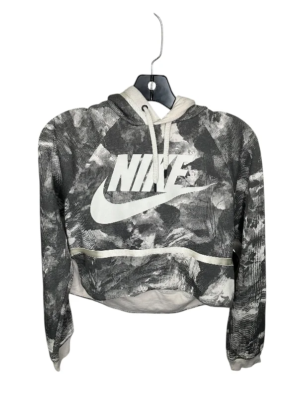 Men's Hoodies for CampingAthletic Sweatshirt Hoodie By Nike In Grey, Size: M