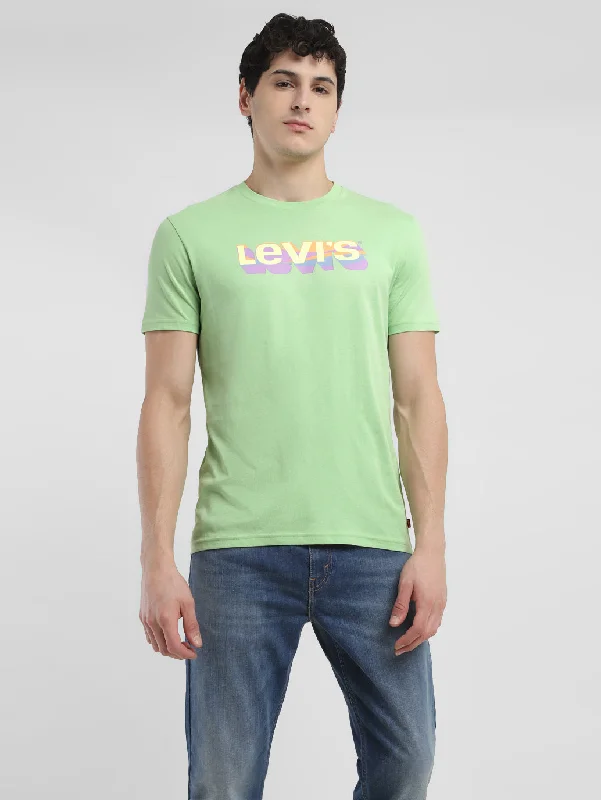 Men's Shirts with Full PlacketsMen's Brand Logo Crew Neck T-shirt