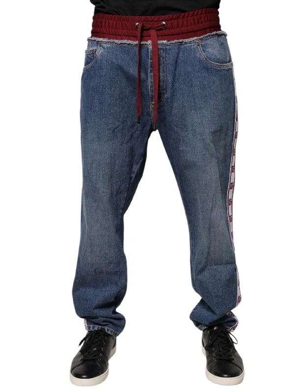 Light Blue Denim Men's JeansDolce & Gabbana Cotton Stretch Straight Men's Jeans (Pre-Owned)
