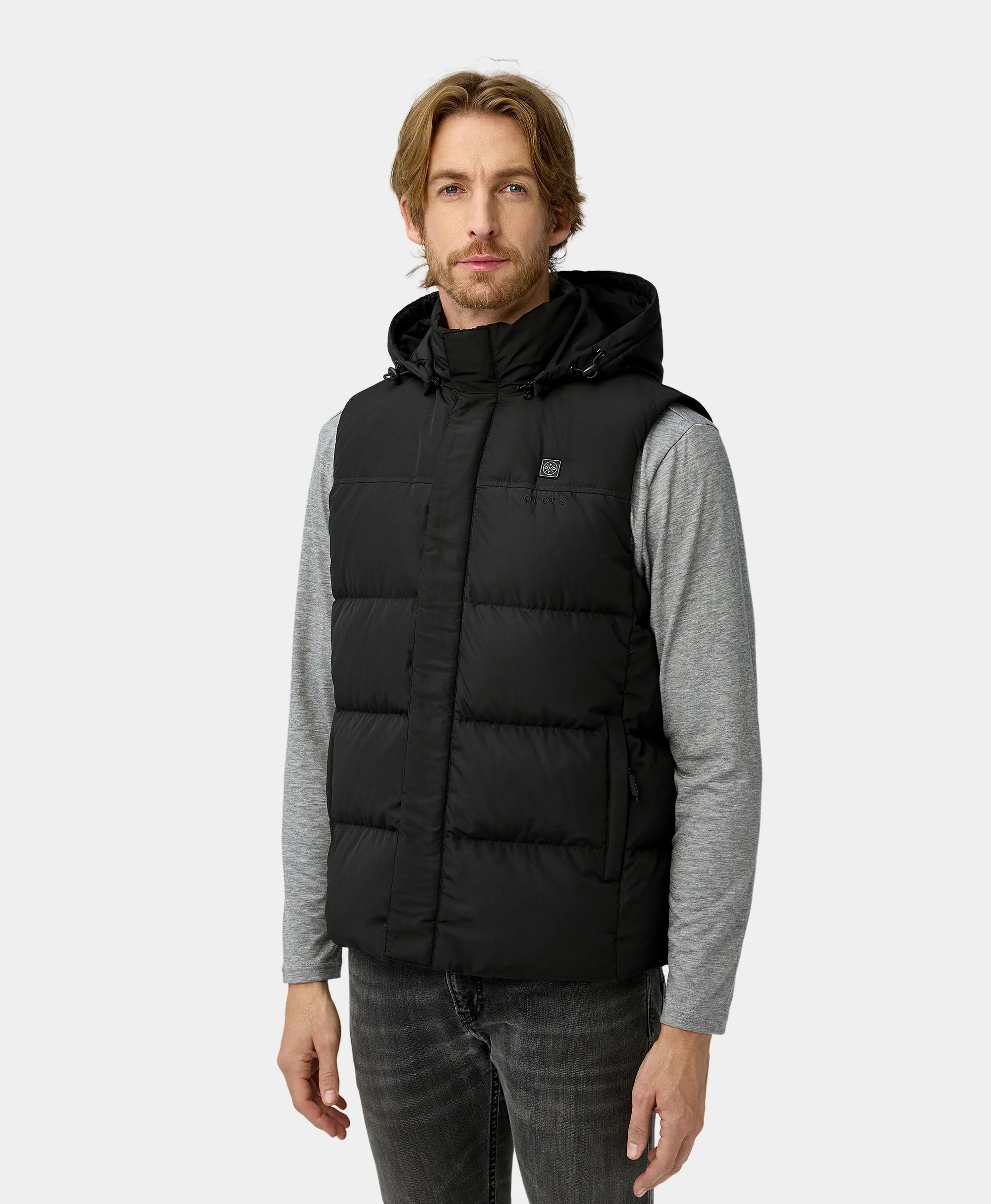 Men's Coats for AutumnMen's Heated Down Vest - Black/Blue