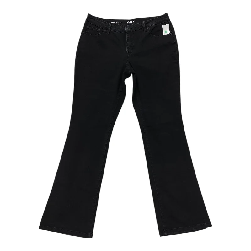Modern Ripped and Distressed Men's JeansJeans Boot Cut By Style And Company In Black, Size:12 Modern Ripped and Distressed Men's JeansJeans Boot Cut By Style And Company In Black, Size:12