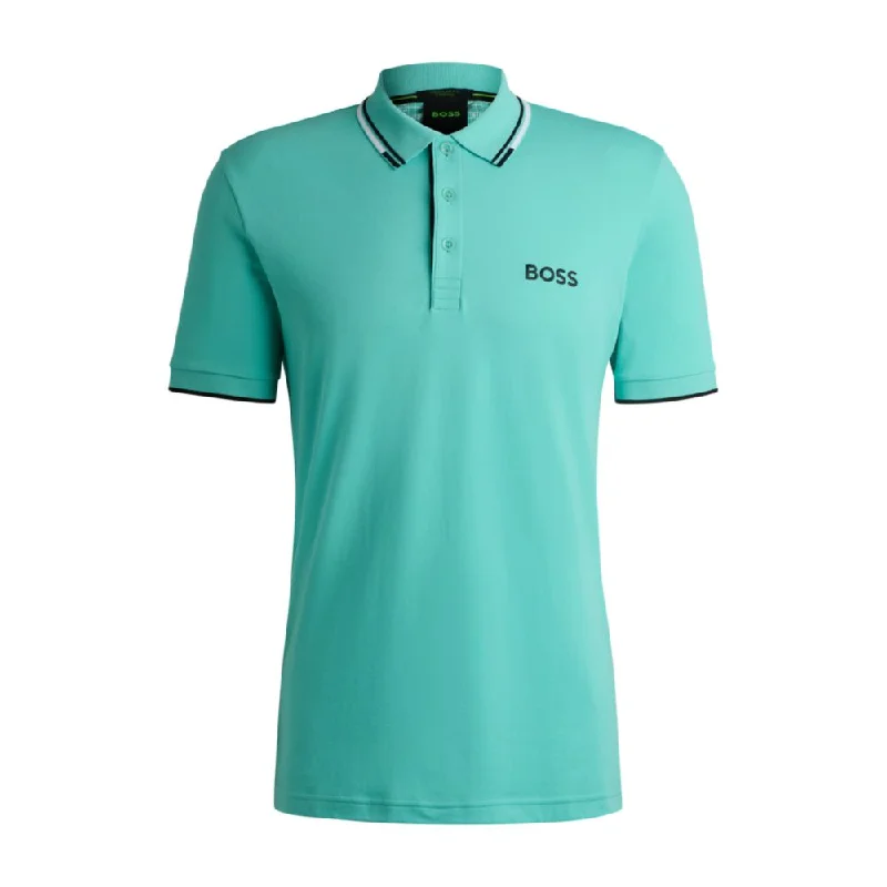 Men's Shirts with Chest PocketsPolo shirt with contrast logos