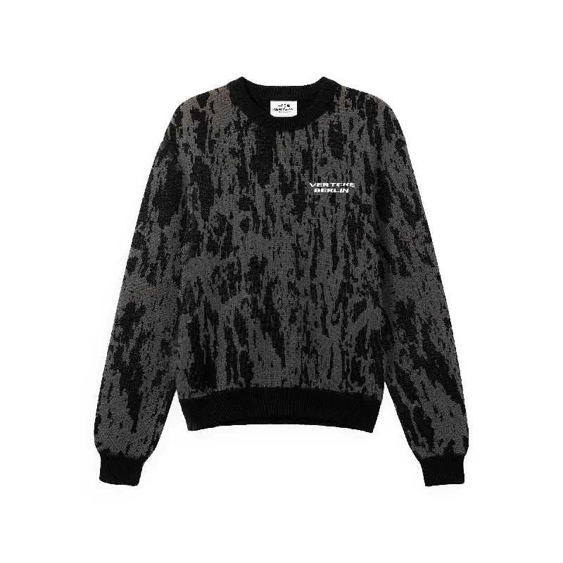 Men's Sweaters with Kangaroo PocketsMARBLE KNIT SWEATER - GREY