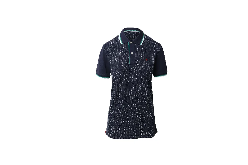 Men's Shirts with Spread CollarsCarolina Herrera Printed Polo Shirt in Navy Blue Cotton Men's Shirts with Spread CollarsCarolina Herrera Printed Polo Shirt in Navy Blue Cotton