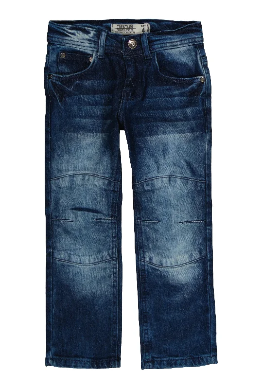 Men's Jeans with RipsLittle Boys Whiskered Straight Leg Moto Jeans