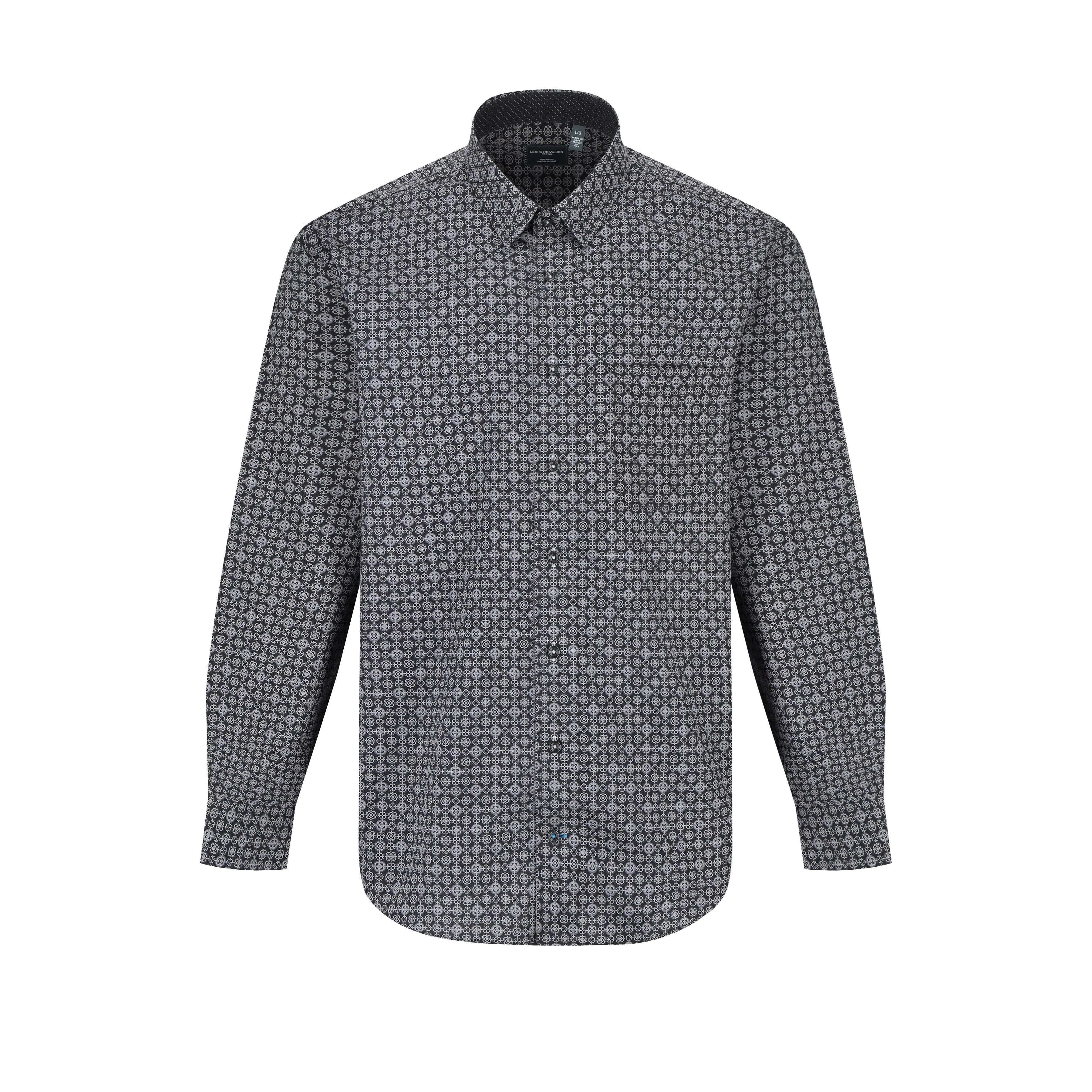 Men's Striped Long-Sleeve Shirts for a Maritime FeelLeo Chevalier Long Sleeve Sport Shirt - Grey Print 623450 - 3698 Men's Striped Long-Sleeve Shirts for a Maritime FeelLeo Chevalier Long Sleeve Sport Shirt - Grey Print 623450 - 3698