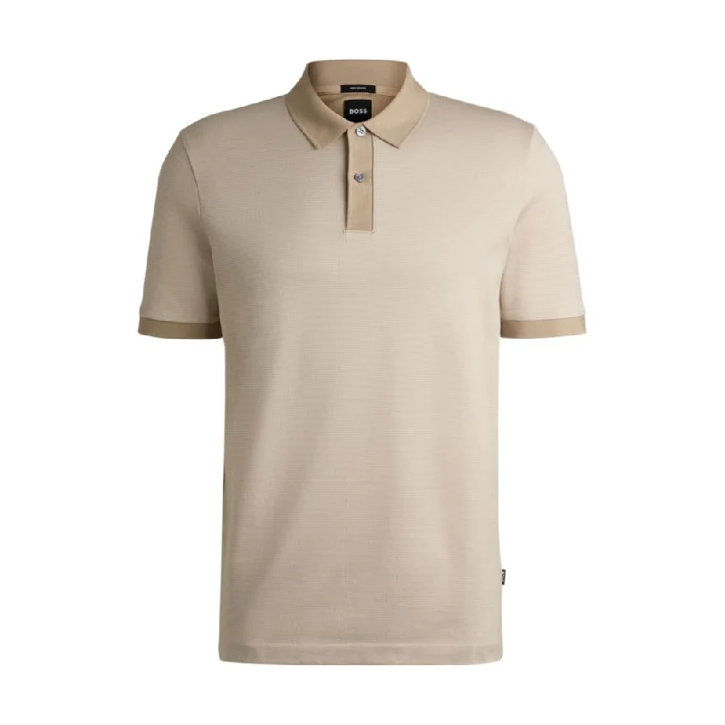 Men's Shirts with Wrinkle-Resistant FabricMercerized-cotton polo shirt with micro pattern Men's Shirts with Wrinkle-Resistant FabricMercerized-cotton polo shirt with micro pattern
