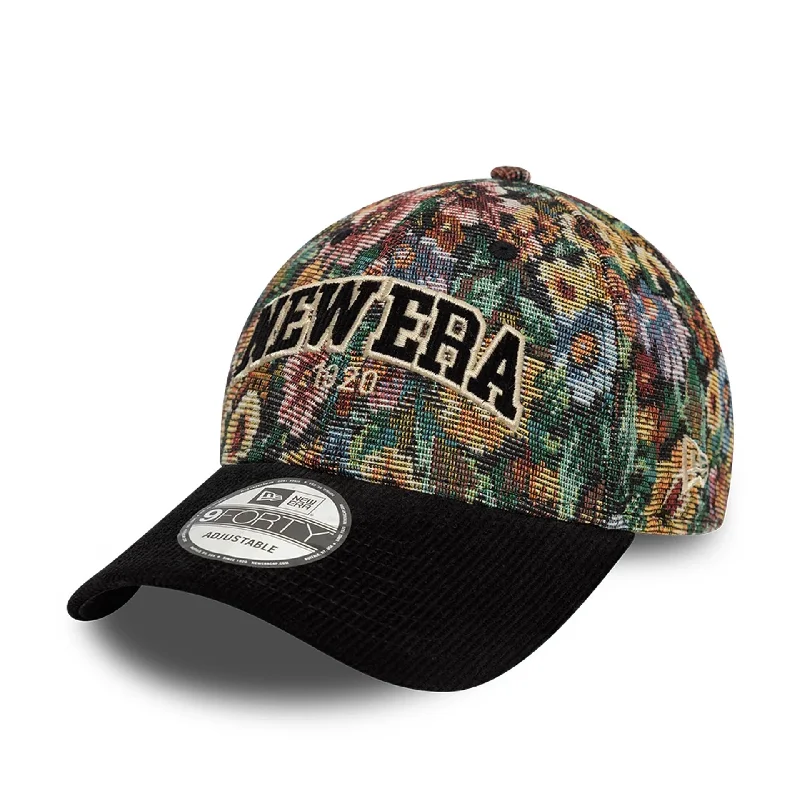 Sun-Protective Beach HatsNew Era City Jacquard Dark Green 9FORTY Adjustable Cap
