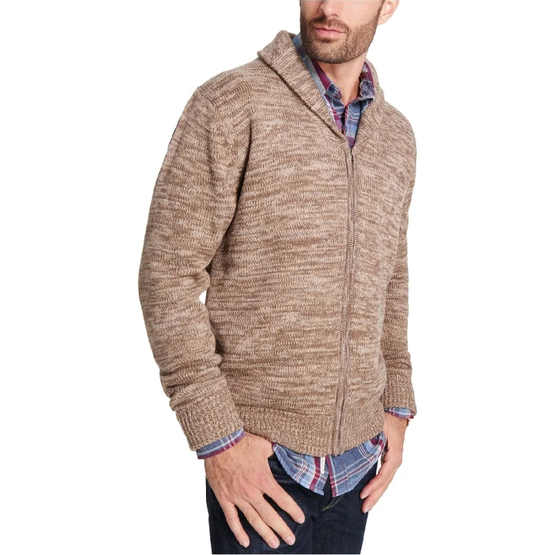 Men's Sweaters for Winter SportsWeatherproof Mens Marled Cardigan Sweater, Brown, Medium Men's Sweaters for Winter SportsWeatherproof Mens Marled Cardigan Sweater, Brown, Medium