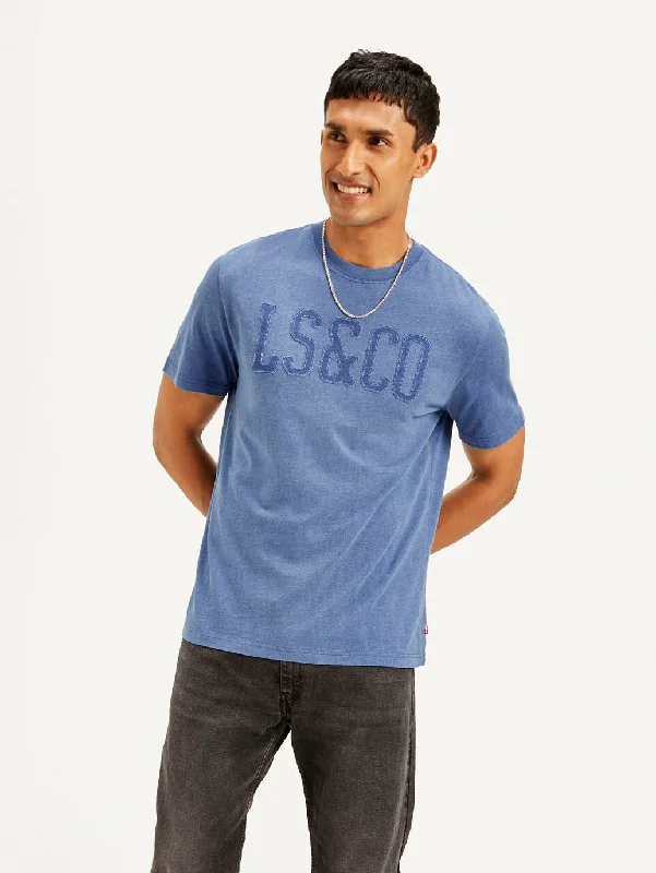Men's Shirts for Beach OutingsMen's Brand Logo Crew Neck T-shirt