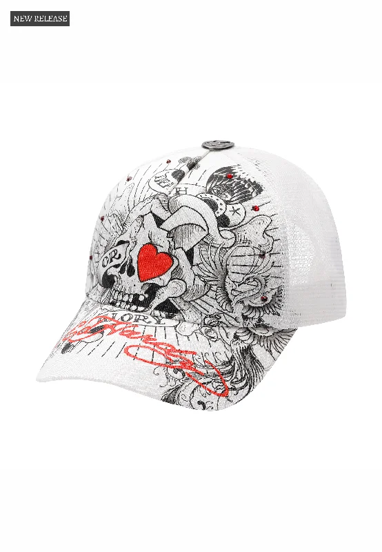 Stylish Baseball Hats for MenUnisex Death Or Glory 6 Panel Embellished Trucker Cap - Coconut Milk Stylish Baseball Hats for MenUnisex Death Or Glory 6 Panel Embellished Trucker Cap - Coconut Milk