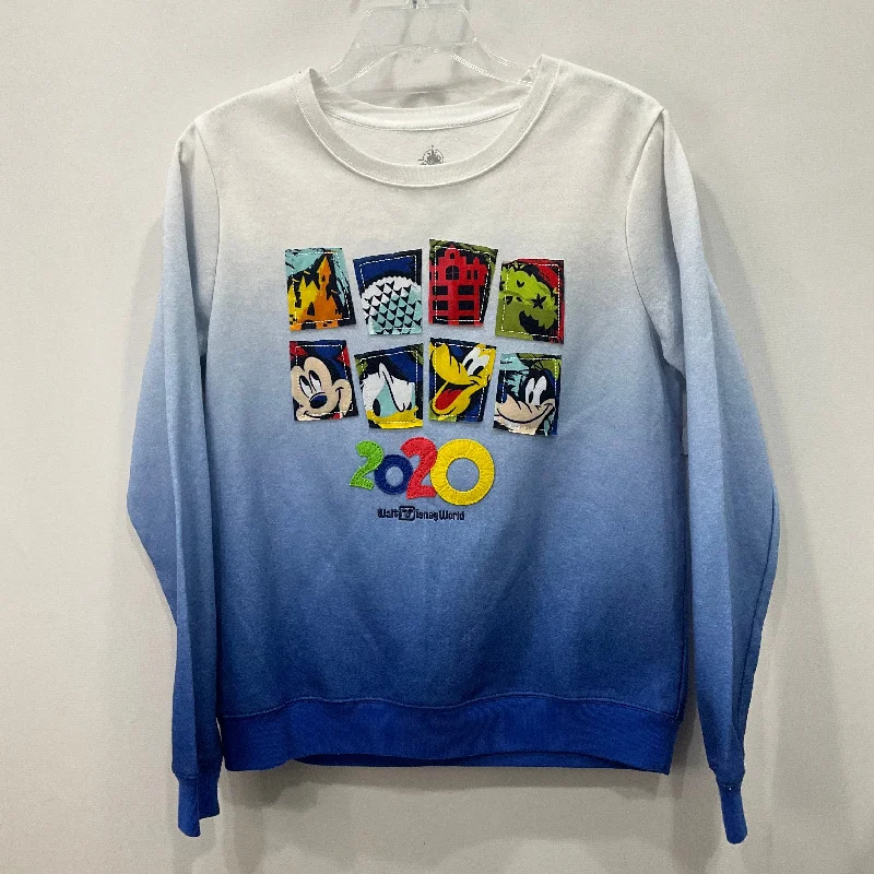 Men's Hoodies with Slim FitsSweatshirt Crewneck By Disney Store In Blue & White, Size: M Men's Hoodies with Slim FitsSweatshirt Crewneck By Disney Store In Blue & White, Size: M